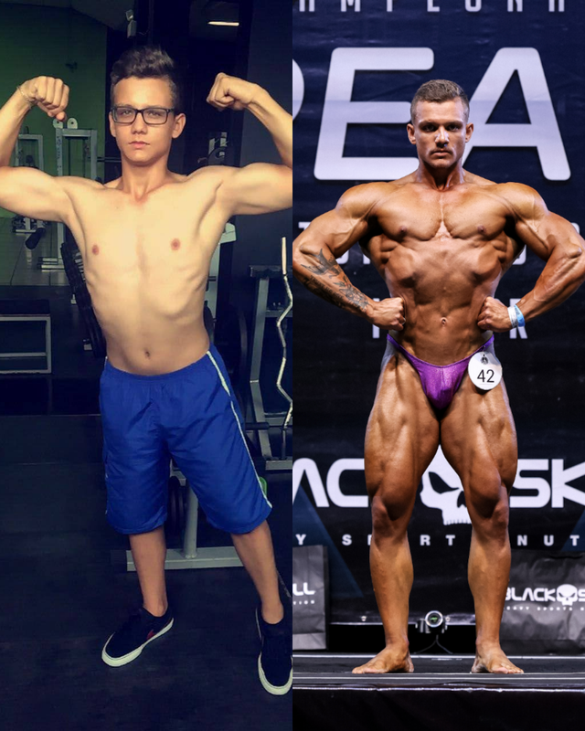 Antes e depois de aluno acompanhado pela AJ Team